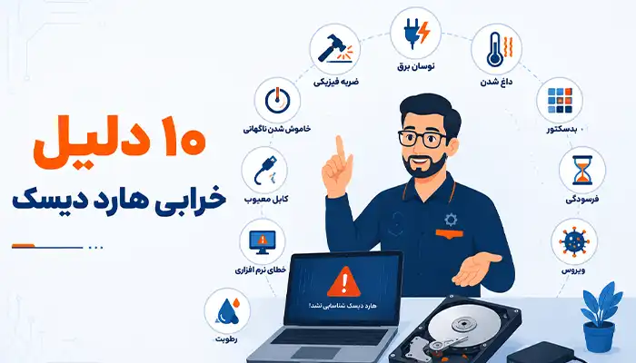 دلیل خرابی هارد دیسک