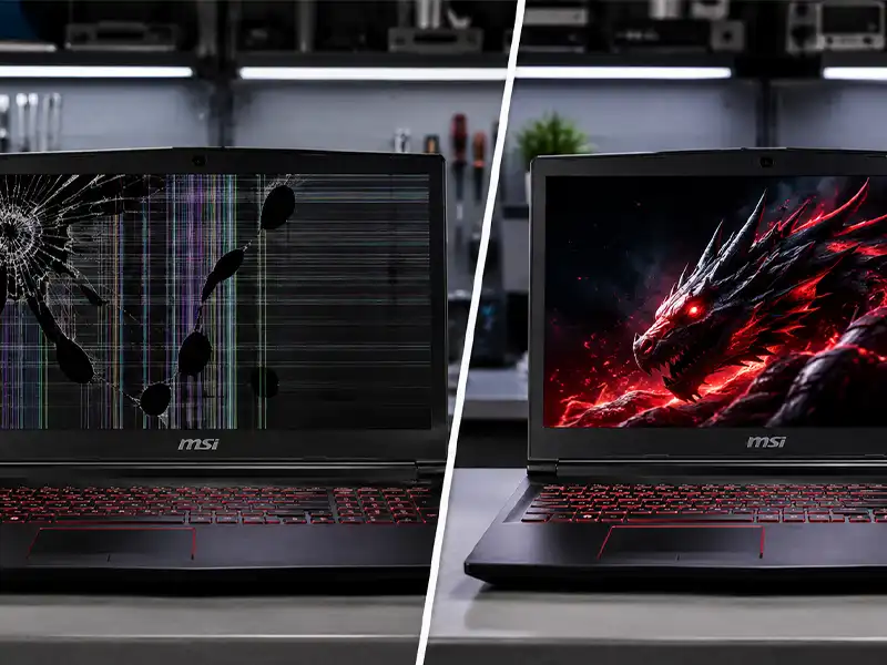 تعویض ال سی دی لپ تاپ MSI