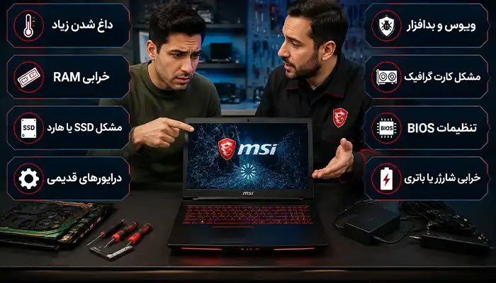 مهم ترین دلایل هنگ کردن لپ‌تاپ MSI 