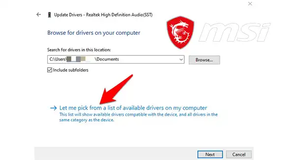 از درایور Windows Generic استفاده کنید