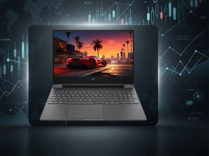 لپتاپ HP Victus 15 FA2082WM مناسب ترید و تحلیل بازار