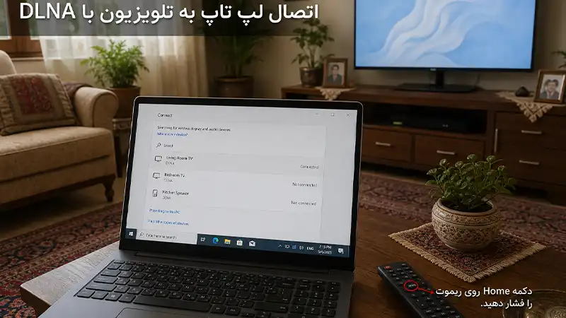 پخش فیلم و عکس از لپ تاپ روی تلویزیون با استفاده از قابلیت DLNA در ویندوز