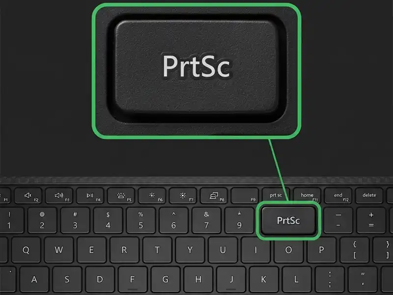 • اسکرین شات با کلید پرینت اسکرین (PrtSc)