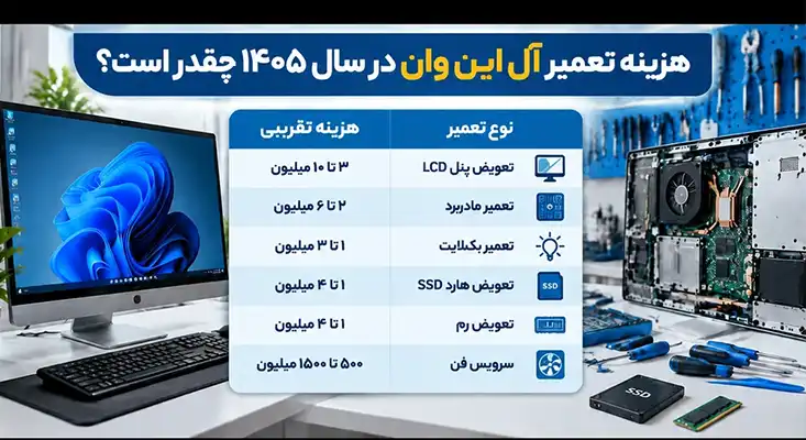 هزینه تعمیر آل این وان