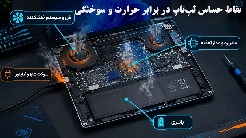 تشخیص سریع منشأ بوی سوختگی لپ‌تاپ

